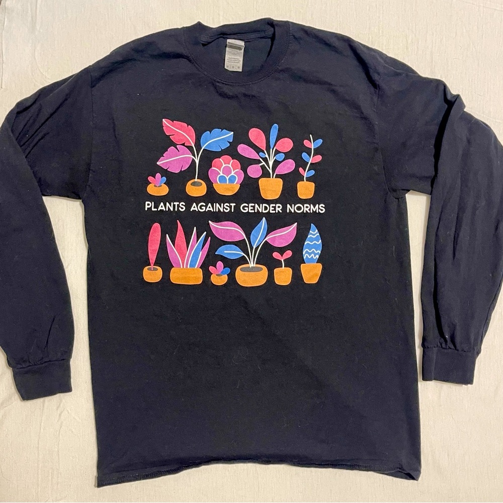 “Plants Against Gender Norms” Long Sleeve Graphic T-Shirt